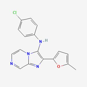 N-(4-chlorophenyl)-2-(5-methyl-2-furyl)imidazo[1,2-a]pyrazin-3-amine