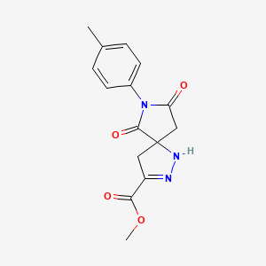 molecular formula C15H15N3O4 B4333463 methyl 7-(4-methylphenyl)-6,8-dioxo-1,2,7-triazaspiro[4.4]non-2-ene-3-carboxylate 