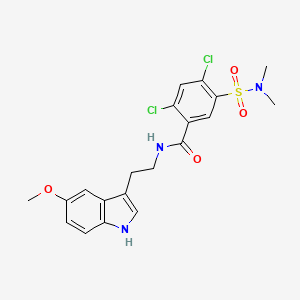 2,4-dichloro-5-[(dimethylamino)sulfonyl]-N-[2-(5-methoxy-1H-indol-3-yl)ethyl]benzamide