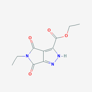 molecular formula C10H11N3O4 B4333476 ethyl 5-ethyl-4,6-dioxo-1,4,5,6-tetrahydropyrrolo[3,4-c]pyrazole-3-carboxylate 