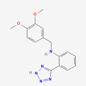 molecular formula C16H17N5O2 B4333482 (3,4-dimethoxybenzyl)[2-(1H-tetrazol-5-yl)phenyl]amine 