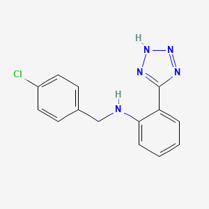 molecular formula C14H12ClN5 B4333486 (4-chlorobenzyl)[2-(1H-tetrazol-5-yl)phenyl]amine 