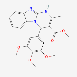 molecular formula C22H23N3O5 B4333549 methyl 2-methyl-4-(3,4,5-trimethoxyphenyl)-1,4-dihydropyrimido[1,2-a]benzimidazole-3-carboxylate 