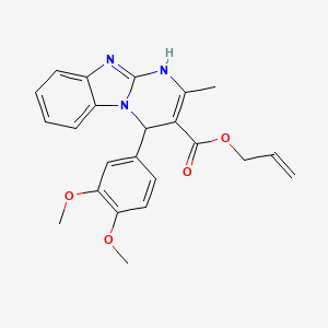 molecular formula C23H23N3O4 B4333557 allyl 4-(3,4-dimethoxyphenyl)-2-methyl-1,4-dihydropyrimido[1,2-a]benzimidazole-3-carboxylate 