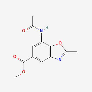 methyl 7-(acetylamino)-2-methyl-1,3-benzoxazole-5-carboxylate