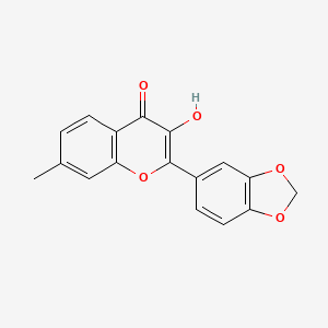 molecular formula C17H12O5 B4333607 2-(1,3-benzodioxol-5-yl)-3-hydroxy-7-methyl-4H-chromen-4-one 