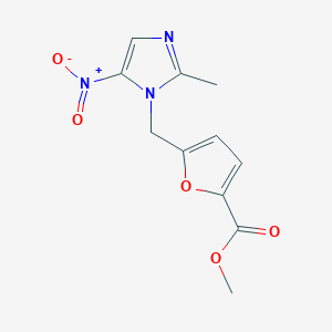 molecular formula C11H11N3O5 B4333620 methyl 5-[(2-methyl-5-nitro-1H-imidazol-1-yl)methyl]-2-furoate 