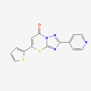 2-pyridin-4-yl-5-(2-thienyl)-7H-[1,2,4]triazolo[5,1-b][1,3]thiazin-7-one