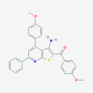 molecular formula C28H22N2O3S B433371 [3-Amino-4-(4-methoxyphenyl)-6-phenylthieno[2,3-b]pyridin-2-yl](4-methoxyphenyl)methanone CAS No. 332867-78-4