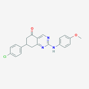 7-(4-chlorophenyl)-2-[(4-methoxyphenyl)amino]-7,8-dihydroquinazolin-5(6H)-one