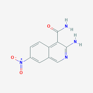 molecular formula C10H8N4O3 B4333720 3-氨基-7-硝基异喹啉-4-甲酰胺 CAS No. 515832-81-2