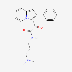 molecular formula C21H23N3O2 B4333752 N-[3-(dimethylamino)propyl]-2-oxo-2-(2-phenylindolizin-3-yl)acetamide 