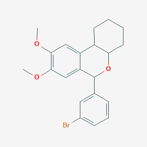 6-(3-bromophenyl)-8,9-dimethoxy-2,3,4,4a,6,10b-hexahydro-1H-benzo[c]chromene