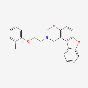 molecular formula C23H21NO3 B4333804 2-[2-(2-methylphenoxy)ethyl]-2,3-dihydro-1H-[1]benzofuro[3,2-f][1,3]benzoxazine 