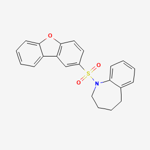 molecular formula C22H19NO3S B4333827 1-(dibenzo[b,d]furan-2-ylsulfonyl)-2,3,4,5-tetrahydro-1H-1-benzazepine 