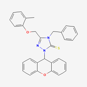 4-benzyl-5-[(2-methylphenoxy)methyl]-2-(9H-xanthen-9-yl)-2,4-dihydro-3H-1,2,4-triazole-3-thione