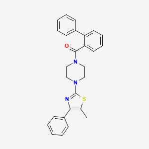 1-(biphenyl-2-ylcarbonyl)-4-(5-methyl-4-phenyl-1,3-thiazol-2-yl)piperazine