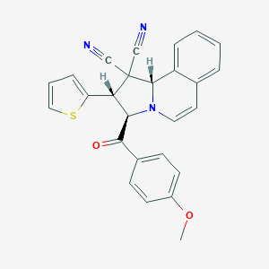 molecular formula C26H19N3O2S B433388 3-(4-methoxybenzoyl)-2-(2-thienyl)-2,3-dihydropyrrolo[2,1-a]isoquinoline-1,1(10bH)-dicarbonitrile CAS No. 303740-71-8
