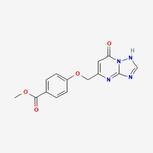 molecular formula C14H12N4O4 B4333883 methyl 4-[(7-oxo-4,7-dihydro[1,2,4]triazolo[1,5-a]pyrimidin-5-yl)methoxy]benzoate 