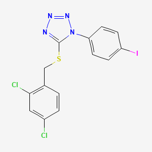 molecular formula C14H9Cl2IN4S B4333905 5-[(2,4-dichlorobenzyl)thio]-1-(4-iodophenyl)-1H-tetrazole 