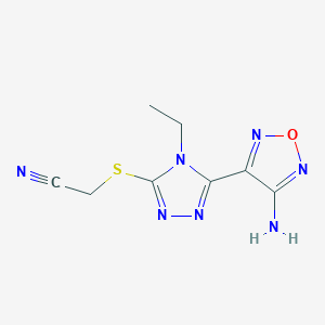 {[5-(4-amino-1,2,5-oxadiazol-3-yl)-4-ethyl-4H-1,2,4-triazol-3-yl]thio}acetonitrile