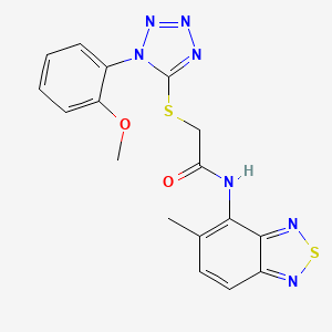 2-{[1-(2-METHOXYPHENYL)-1H-1,2,3,4-TETRAZOL-5-YL]SULFANYL}-N-(5-METHYL-2,1,3-BENZOTHIADIAZOL-4-YL)ACETAMIDE