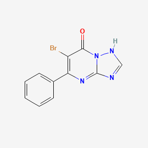 molecular formula C11H7BrN4O B4333925 6-bromo-5-phenyl[1,2,4]triazolo[1,5-a]pyrimidin-7-ol 