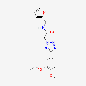 2-[5-(3-ethoxy-4-methoxyphenyl)-2H-tetrazol-2-yl]-N-(2-furylmethyl)acetamide