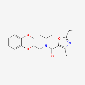 N-(2,3-dihydro-1,4-benzodioxin-2-ylmethyl)-2-ethyl-N-isopropyl-4-methyl-1,3-oxazole-5-carboxamide