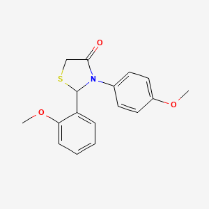 2-(2-methoxyphenyl)-3-(4-methoxyphenyl)-1,3-thiazolidin-4-one