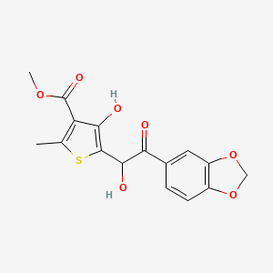 methyl 5-[2-(1,3-benzodioxol-5-yl)-1-hydroxy-2-oxoethyl]-4-hydroxy-2-methylthiophene-3-carboxylate