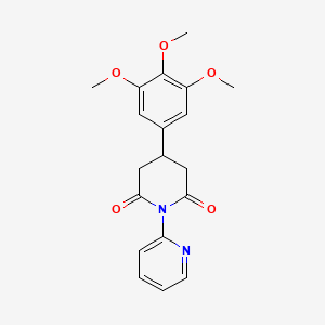 molecular formula C19H20N2O5 B4333979 1-(Pyridin-2-yl)-4-(3,4,5-trimethoxyphenyl)piperidine-2,6-dione 