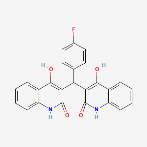 3,3'-[(4-fluorophenyl)methylene]bis(4-hydroxyquinolin-2(1H)-one)