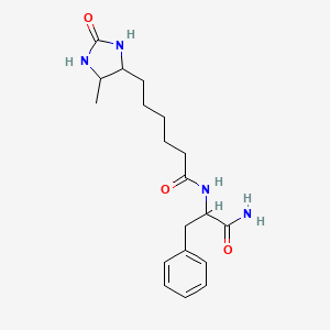 Nalpha-[6-(5-methyl-2-oxoimidazolidin-4-yl)hexanoyl]phenylalaninamide