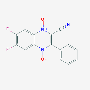 molecular formula C15H7F2N3O2 B4333999 2-cyano-6,7-difluoro-3-phenyl-1,4-quinoxalinediiumdiolate 