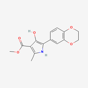 methyl 5-(2,3-dihydro-1,4-benzodioxin-6-yl)-4-hydroxy-2-methyl-1H-pyrrole-3-carboxylate