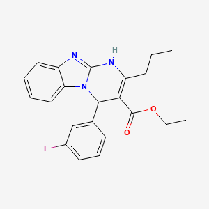 ethyl 4-(3-fluorophenyl)-2-propyl-1,4-dihydropyrimido[1,2-a]benzimidazole-3-carboxylate