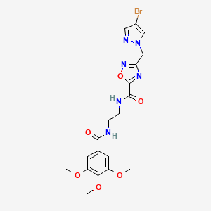 molecular formula C19H21BrN6O6 B4334128 N-[2-({3-[(4-BROMO-1H-PYRAZOL-1-YL)METHYL]-1,2,4-OXADIAZOL-5-YL}FORMAMIDO)ETHYL]-3,4,5-TRIMETHOXYBENZAMIDE 