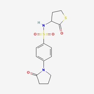 4-(2-oxopyrrolidin-1-yl)-N-(2-oxotetrahydrothiophen-3-yl)benzenesulfonamide