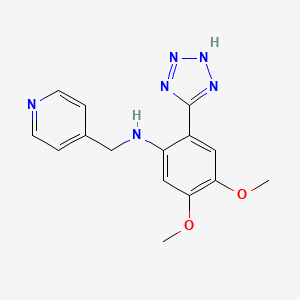 4,5-DIMETHOXY-N-[(PYRIDIN-4-YL)METHYL]-2-(1H-1,2,3,4-TETRAZOL-5-YL)ANILINE