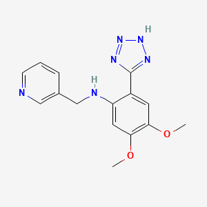 4,5-DIMETHOXY-N-[(PYRIDIN-3-YL)METHYL]-2-(1H-1,2,3,4-TETRAZOL-5-YL)ANILINE