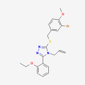 3-{[(3-BROMO-4-METHOXYPHENYL)METHYL]SULFANYL}-5-(2-ETHOXYPHENYL)-4-(PROP-2-EN-1-YL)-4H-1,2,4-TRIAZOLE