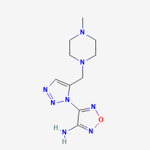 4-{5-[(4-methylpiperazin-1-yl)methyl]-1H-1,2,3-triazol-1-yl}-1,2,5-oxadiazol-3-amine