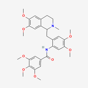 molecular formula C31H38N2O8 B4334306 N-{2-[(6,7-dimethoxy-2-methyl-1,2,3,4-tetrahydroisoquinolin-1-yl)methyl]-4,5-dimethoxyphenyl}-3,4,5-trimethoxybenzamide 