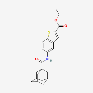 molecular formula C22H25NO3S B4334314 ETHYL 5-(ADAMANTANE-1-AMIDO)-1-BENZOTHIOPHENE-2-CARBOXYLATE 