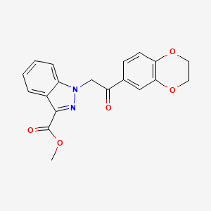 methyl 1-[2-(2,3-dihydro-1,4-benzodioxin-6-yl)-2-oxoethyl]-1H-indazole-3-carboxylate