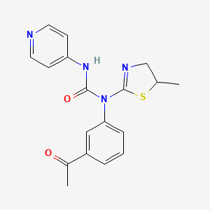 molecular formula C18H18N4O2S B4334322 1-(3-Acetylphenyl)-1-(5-methyl-4,5-dihydro-1,3-thiazol-2-yl)-3-pyridin-4-ylurea 