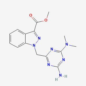 methyl 1-{[4-amino-6-(dimethylamino)-1,3,5-triazin-2-yl]methyl}-1H-indazole-3-carboxylate