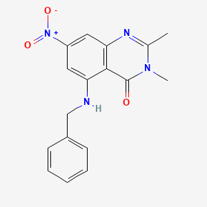 molecular formula C17H16N4O3 B4334344 5-(BENZYLAMINO)-2,3-DIMETHYL-7-NITRO-3,4-DIHYDROQUINAZOLIN-4-ONE 