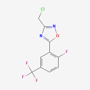 3-(chloromethyl)-5-[2-fluoro-5-(trifluoromethyl)phenyl]-1,2,4-oxadiazole